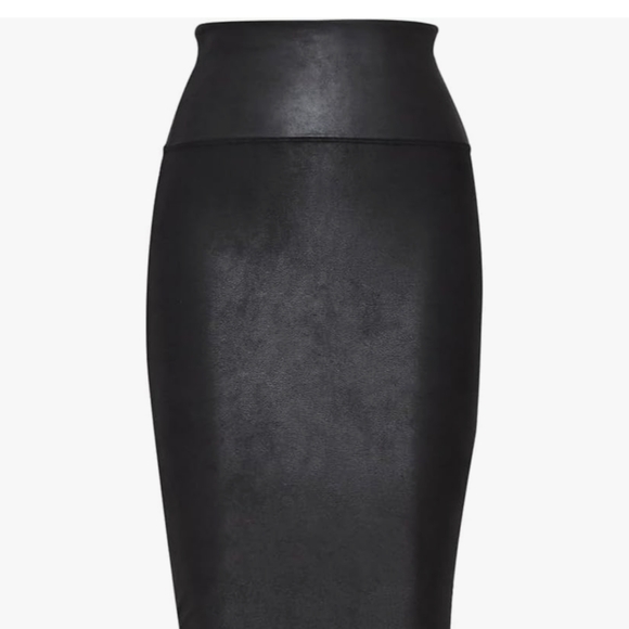 SPANX Faux Leather Pencil Skirt black 20190R - Picture 4 of 4